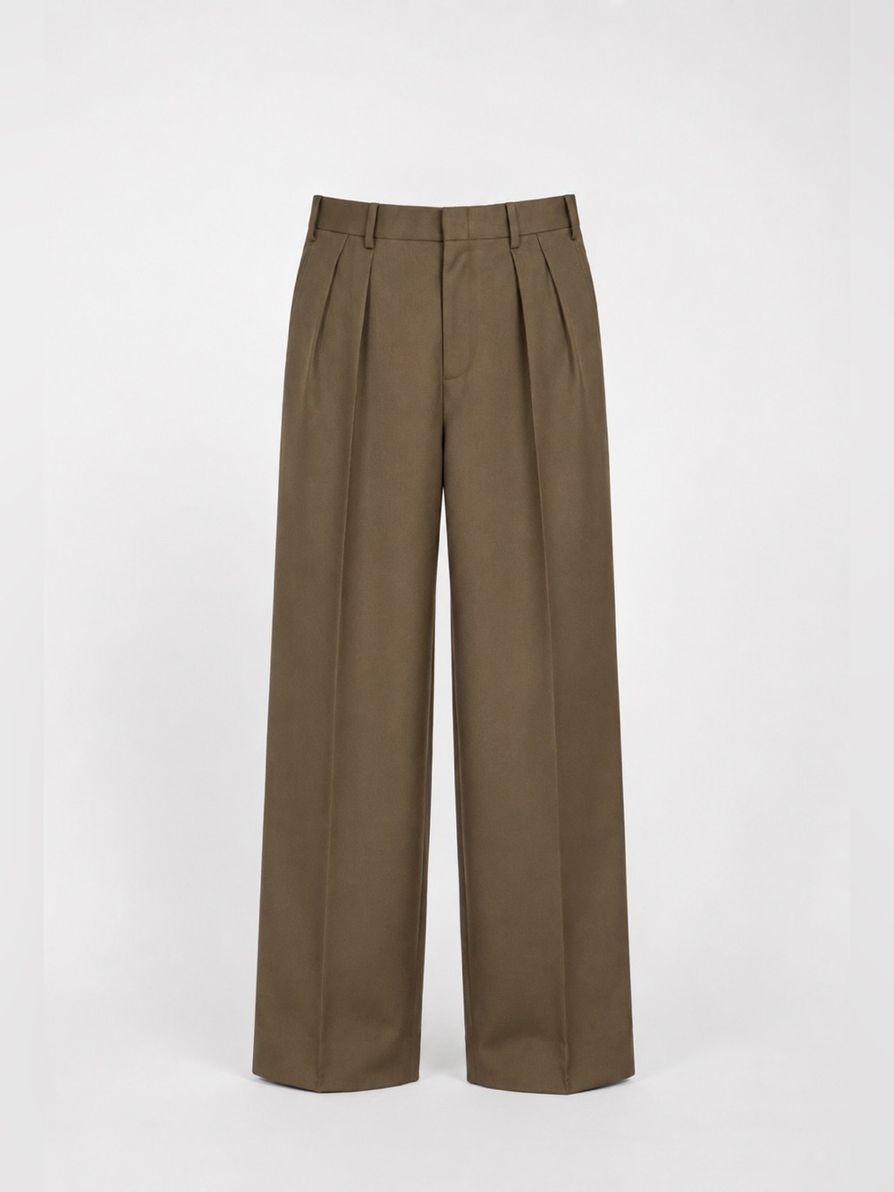 High rise double pleated wide leg tan trousers by J. Crew 100% Italian Wool - Picture 2 of 13